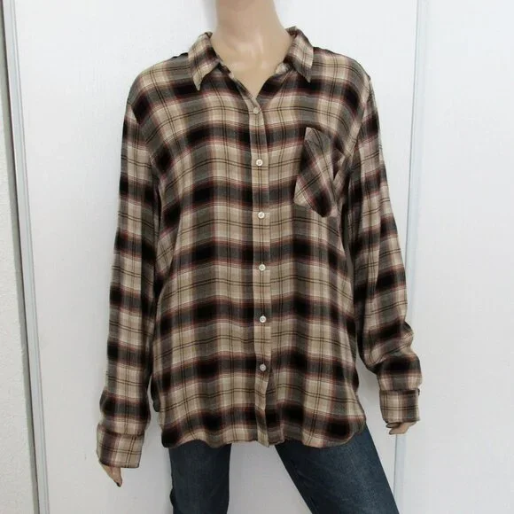 LUCKY BRAND Shirt Size Large Plaid Button Down - Picture 4 of 9